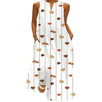 Avamo Žene Ljeto Plaže Sundress cvjetni print Long Maxi haljine bez rukava haljina za odmor Ležerne