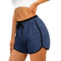 Ženske kratke hlače za ljetni atletski trčanje s džepovima visoki struk Čvrsti prorezni kratke hlače