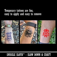 Hawaii država silueta vodootporna privremena tetovaža tetovaža lažna umjetnička kolekcija - crna