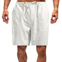 Zuwimk kratke hlače za muškarce, muške ljetne casual posteljine na plaži na plaži, 4xl