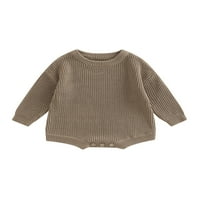 Lisenrain Jesen Duks za bebe Rompers za novorođene dječake Dječje odjeću pletene labave pulover Rompers