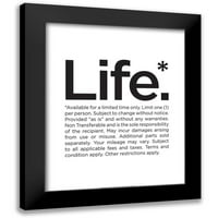 Braun Studio Crni moderni uokvireni muzej Art Print pod nazivom - Život
