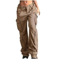 Dianli teretni hlače Žene Čvrste i udobne pamučne hlače Ležerne prilike modne labave fit ugodne hlače za teretne hlače na klirensu