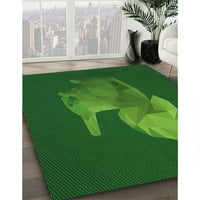 Ahgly Company u zatvorenom kvadratu uzorak duboke smaragdne prostirke zelene površine, 3 'kvadrat