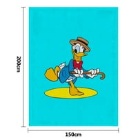 Klasika Donald Duck Deke i bacači Izvrsna pokrivačica lagana toplo za djevojke žene, 59x