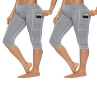 Avamo hip yoga hlače za žene dame sportski trčanje biciklizam atletski čvrsti boja Tummy Control visoke