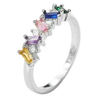 Frehsky prstenovi Geometrijski umjetnički manjski dijamantni prsten cirkonije zaručni prsten