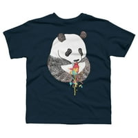 Pandas Love Sladoled dječaci bijeli grafički tee - Dizajn od strane ljudi l