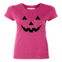 & B jack o lampinsku bundevu lice Funny Halloween Ženska majica, XL, Cyber ​​Pink