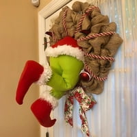 Božićni dekor Koliko je ukrao božićni božićni burlapwreathing doc dekora