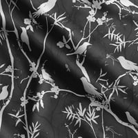Soimoi Bird sa lišćem tiskanim, pamučnim flisom, tkaninom od dvorišta šivaći diy rasteznuta širok, toplicabri