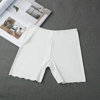 Ženske ravnotežne pantalone za noge elastične hlače visoke struk hlače kratke pantalone bijela m