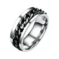 Nakit za prsten za rotaciju lančana prsten za rotaciju titanijumske prstenove za žene legura f