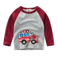 Baby Boy Masrts Toddler Kids Baby Boys Automobili Ispis dugih rukava Crewneck T majice na vrhu odjeće za djecu