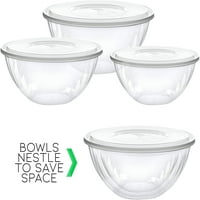 Jednokratna okrugla kristalno čiste plastične posude sa poklopcima, poklopcem za užinu ili salatu, posude