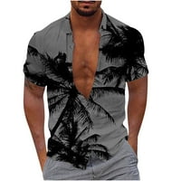 Homodles casual gumb dolje majice za men-tiskane rever na prodaju siva veličina 4xl