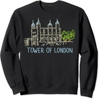 Toranj u Londonu Jedinstvena ruka nacrtana umjetnička dukserica
