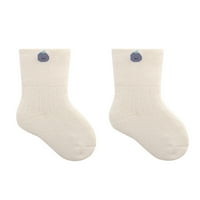 Dyfzdhu Jesen zime čarape za bebe Čvrsto boje zadebljane obloge termalne čarape Udobno široke rebne čarape