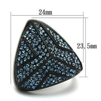 Luxe nakit dizajnira ženski prsten od nehrđajućeg čelika sa kristalima okrugle Montane - veličine 6