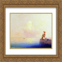 Ivan Aivazovsky Matted Gold Ornate uramljena umjetnost Ispis 'Chill Sea'