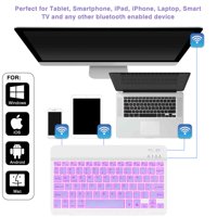 U lagana ergonomska tastatura sa pozadinom RGB svjetla, višestruki tanak punjiva tastatura Bluetooth