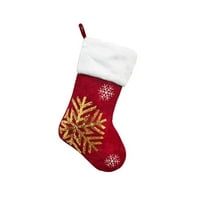 Božićna čarapa Ukrasite višenamjenski svečana lagana sjajna trgovina slatkiši i poklon vez elk snježne