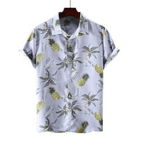 Ayolanni Muns Hawaiin košulja Gumb up Muškarci Ležerne tipke Plaža Isključivanje čvrste modne majice