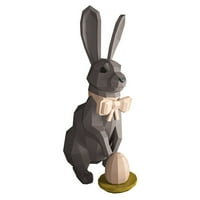 3D Uskršnji luk zec životinjski karton papir umjetnička skulptura Model igračaka Početna Dekor Livent