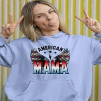 Američka mama Oldschool Hoodie žene -Image by Shutterstock, ženska velika