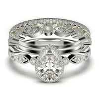 Dazzling Boho & Hippiepie 2. Karatni kruški rez dijamantski moissitni zaručni prsten, vjenčani prsten,