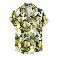 Luiyenes muškarci Ljeto tiskane top košulje ovratnik moda TOP casual labava bluza s kratkim rukavima