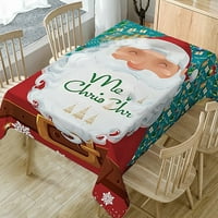 Božićni stolnjak, 55 83 za ispisni tkanini za ispis, pravokutnik zahvalnosti Večera za prašinu otporna na stolu
