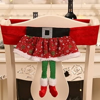 Mairbeon Christmas Santa Claus Elf Noge Blagovaonica Spašaj Poklopac Kuhinja Svečani dekor