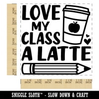 Love Moja klasa A Latte Square Gumeni pečat žigosanje Scrapbooking Crafting - srednje 1,75in
