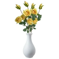 Njspdjh Egejska morska glava okrugla ruža vjenčanje buket umjetni cvjetovi ukras za dekoracije dnevne