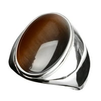 Hanxiulin od nehrđajućeg čelika umjetni mačji kamen za oči Titanijum čelični prsten