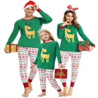 Diconna Porodica PJS Crvena kuća za odmor Deer Pajama PJ setovi porodičnih božićnih PJS podudaranja