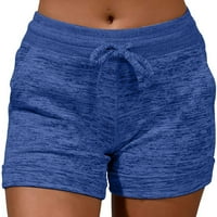 Ealey Horts za žene sa džepovima pantalone tanke ženske kratke hlače plavo m