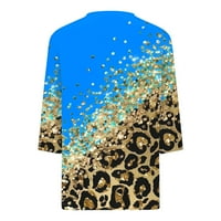 Vrhovi rukav za žene Radni vrhovi Žene Ljetna košulja Baka Majica Ženski V-izrez Top Trendy tiskana