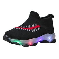 DMQupv cipele za djevojke Djevojke dječake Pero Mrežne svjetlosne čarape Sport Run Casu Baby Boy cipele