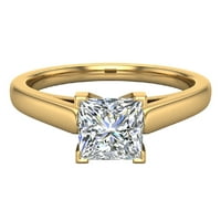 Dijamantni zaručni prstenovi za žene Gia certificirana princeza Solitaire Diamond Ring 18K zlato 0.
