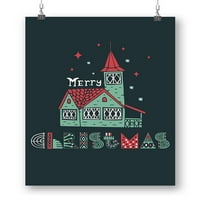 Merry Xmas Lijep poster kabine - slika by shutterstock