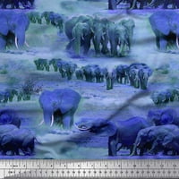 Soimoi Rayon tkanina i slonovih životinjskih tkanina otisci dvorišta široko