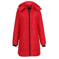 Ženski plus veličine kaputi i jakne jesen zimski kaput od pamučne podstavljene odjeće srednje dugačka