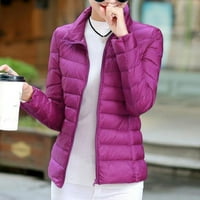 Edvintorg crni premalje za žene odobrenje moda Ženska zimska kaput Okožnjak drži topla dugih rukava plus plus rublja sa patentnim zatvaračem