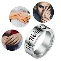 Prstenovi za žene Jednostavni titanijum čelični prsten ženski prsten crtani slatki nakit prsten srebrni