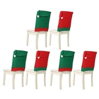 Božićna stolica pokriva domaćinstvo za kućne namještaje Božićni ukrasi za kućnu dnevnu sobu crveno i zeleno