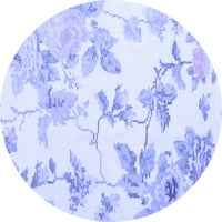 AHGLY COMPANY Stroj za pranje u zatvorenom okrugom cvjetnim plavim primorskim prostirkama, 3 'runda
