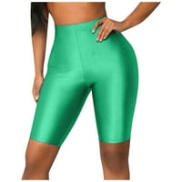 Ženske elastične visokog struka joge hlače ravno tamne noge hlače kratke pantalone vojska zelena xxl