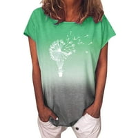 Grafičke majice za žene, gradijentni ispis kratkih rukava majica majica za bluze na vrhu